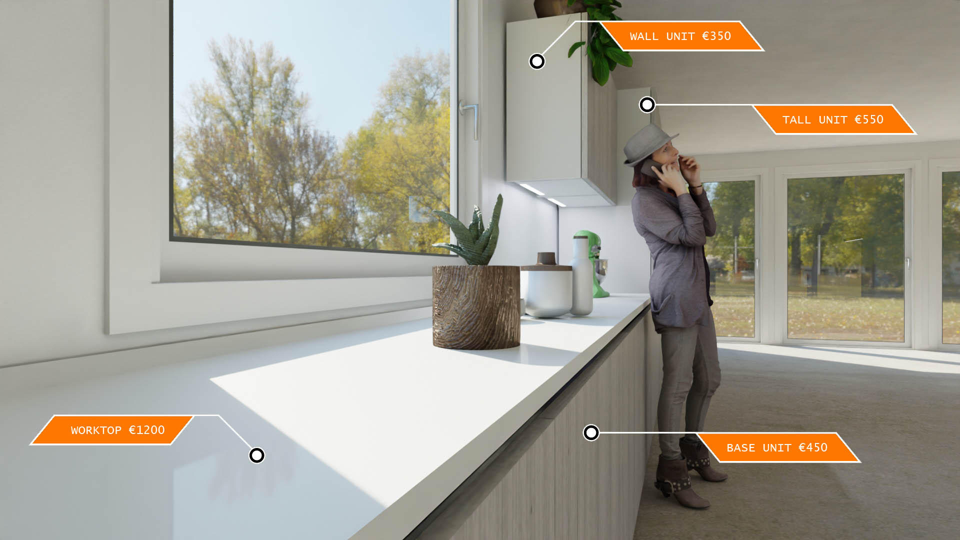 Configurazione digitale di un prodotto d’arredo